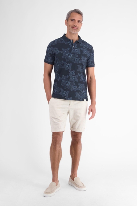 Lerros blauwe heren polo | Model