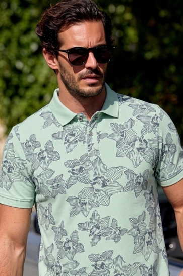 Lerros polo 1/2 arm Groen