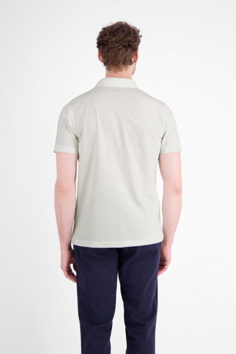 Lerros witte heren polo | Model achteraanzicht