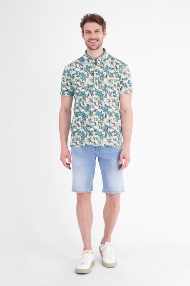 Lerros witte heren polo | Model