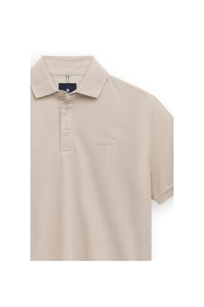 State of Art zand heren polo | Close up