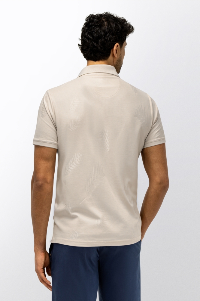 State of Art zand heren polo | Model achteraanzicht