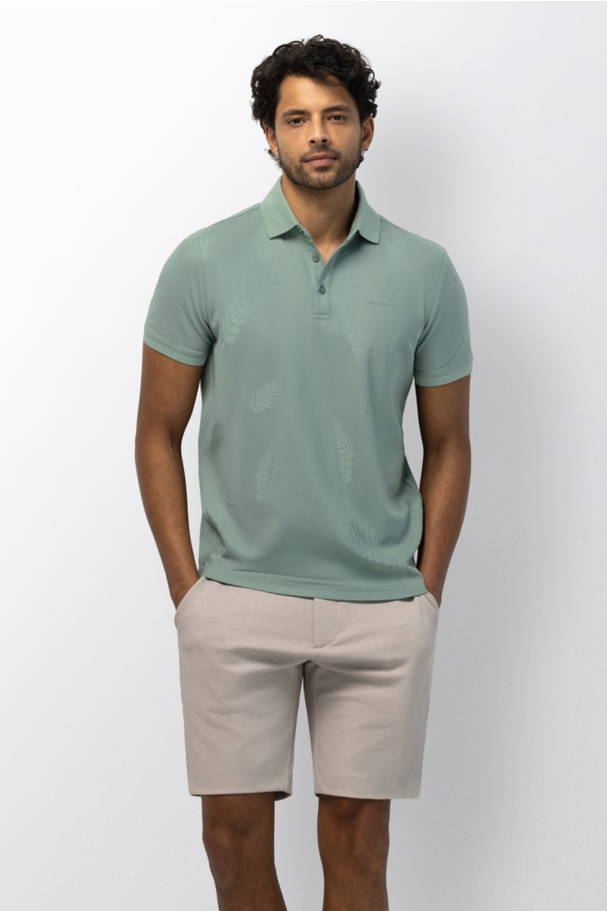 State of Art groene heren polo | Model vooraanzicht