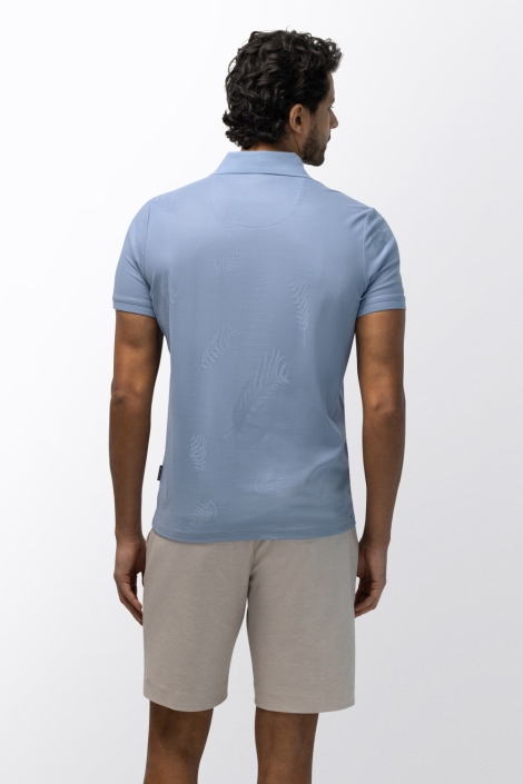State of Art blauwe heren polo | Model achteraanzicht