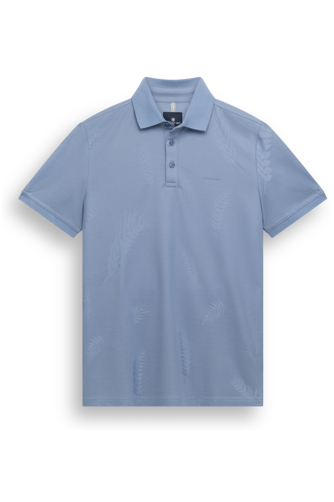 State of Art blauwe heren polo | Vooraanzicht