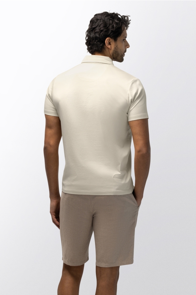 State of Art zand heren polo | Model achteraanzicht
