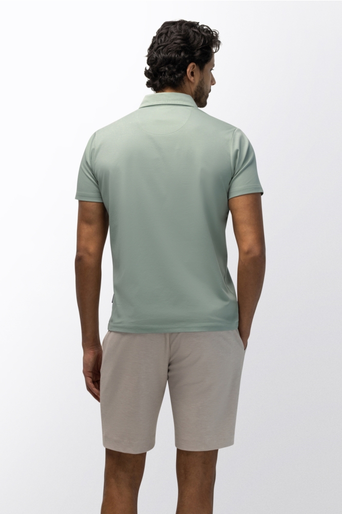 State of Art groene heren polo | Model achteraanzicht