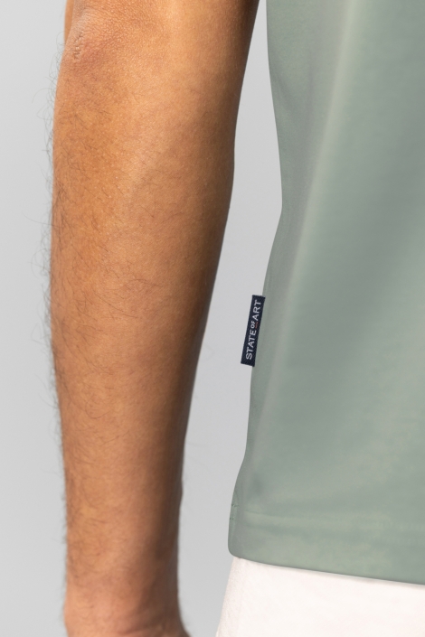 State of Art groene heren polo | Close up