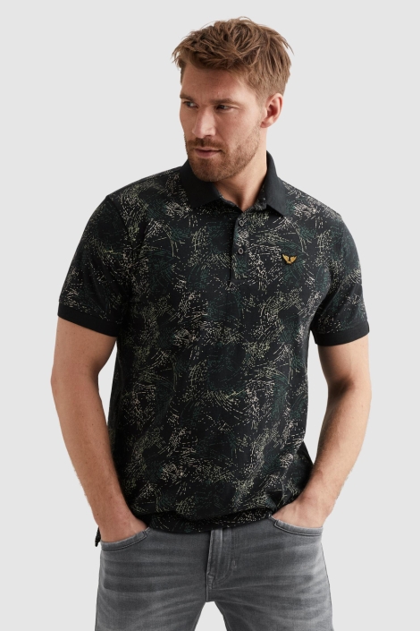 PME legend blauwe heren polo | Model vooraanzicht
