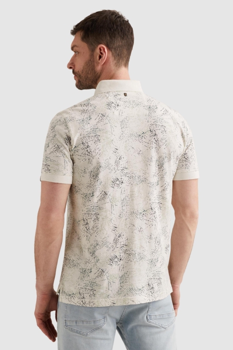 PME legend witte heren polo | Achteraanzicht