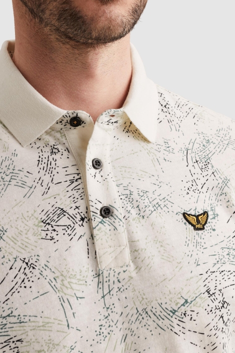 PME legend witte heren polo | Close up