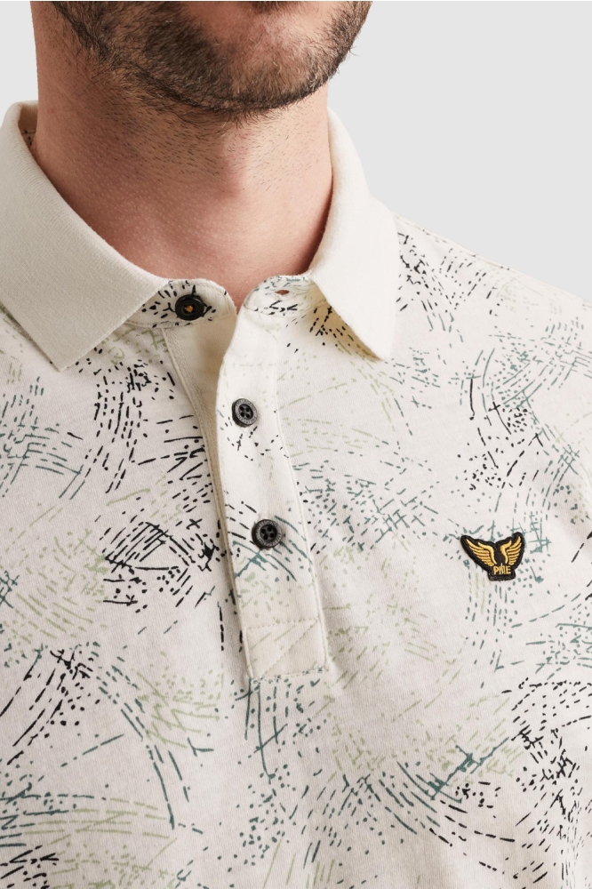 PME legend witte heren polo | Close up