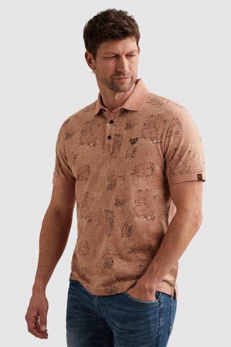 PME legend roze heren polo | Model vooraanzicht