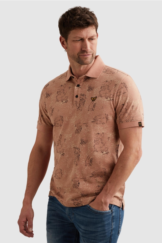 PME legend roze heren polo | Model vooraanzicht