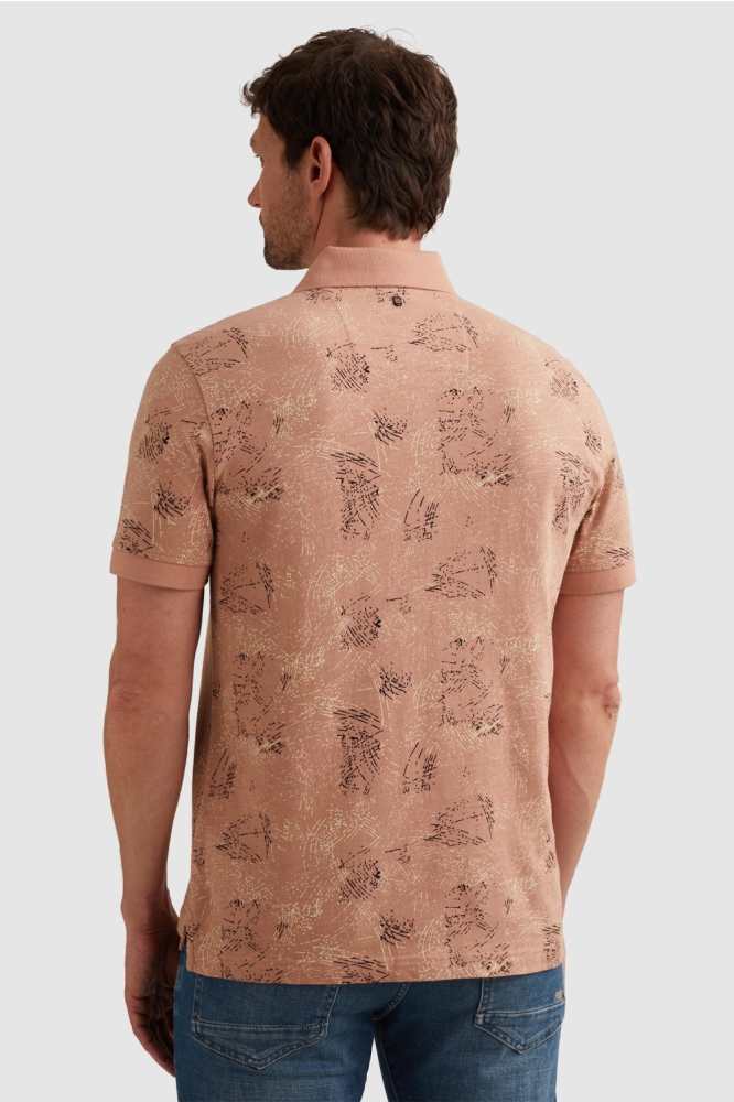 PME legend roze heren polo | Model achteraanzicht