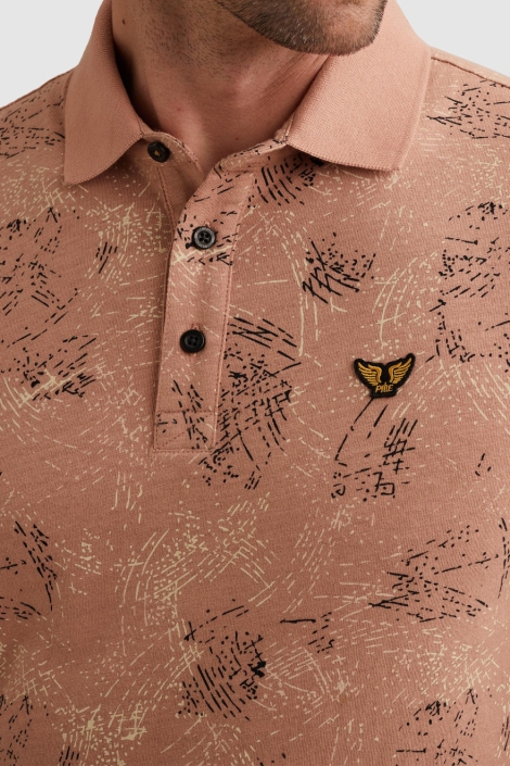 PME legend roze heren polo | Close up