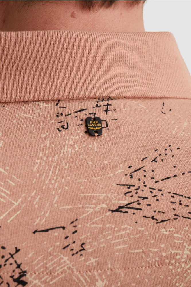 PME legend roze heren polo | Close up