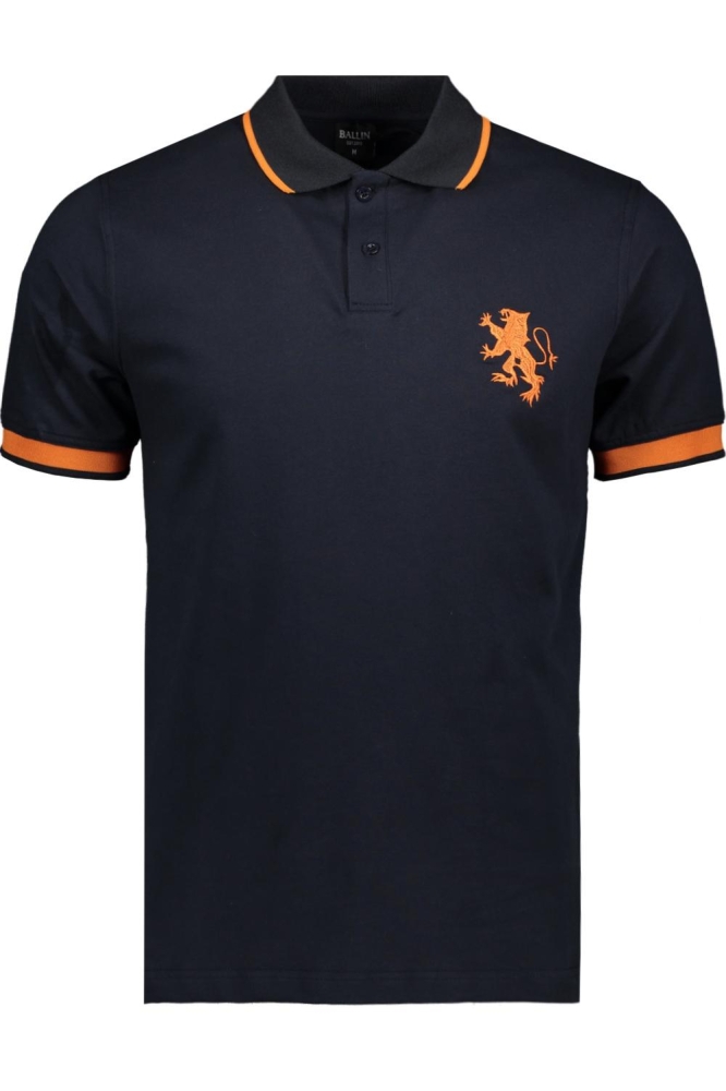 Ballin blauwe heren polo | Vooraanzicht