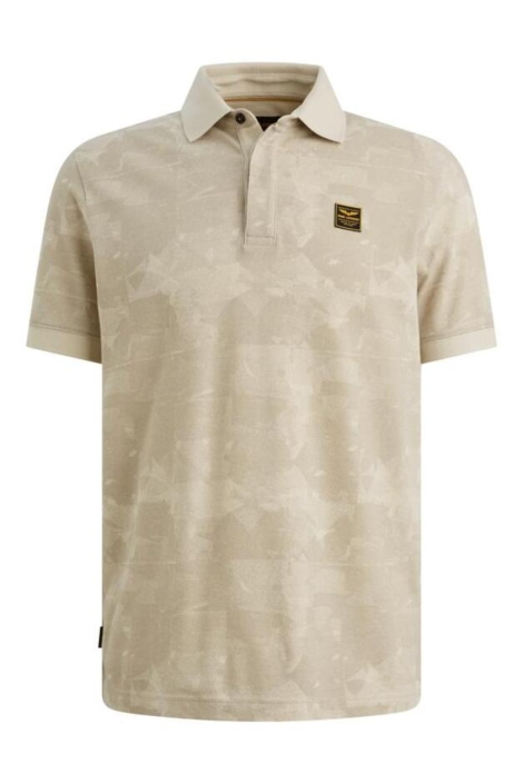 PME legend beige heren polo | Vooraanzicht