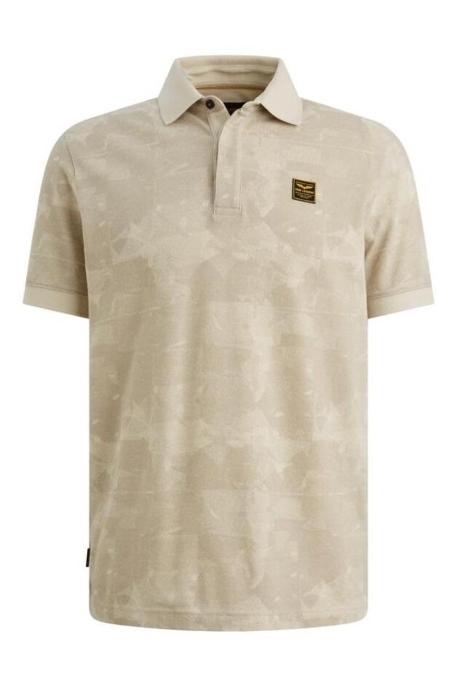 PME legend beige heren polo | Vooraanzicht