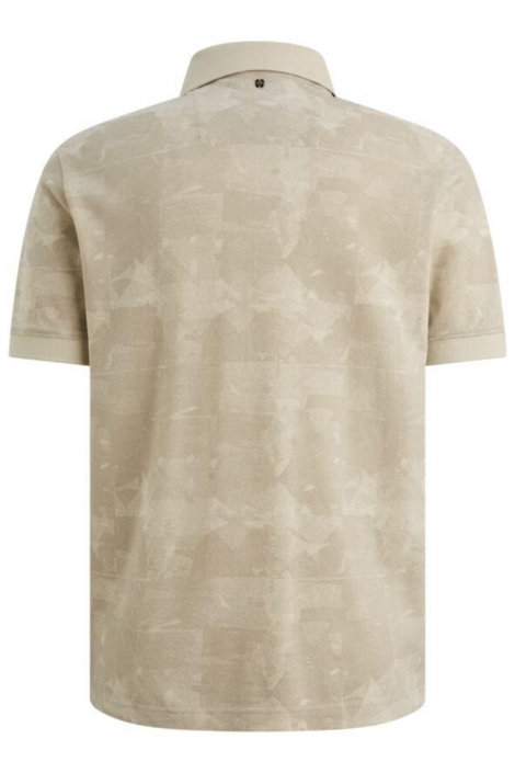 PME legend beige heren polo | Achteraanzicht