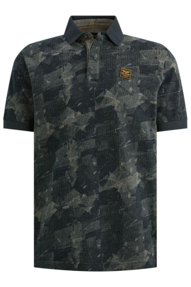 PME legend blauwe heren polo | Vooraanzicht