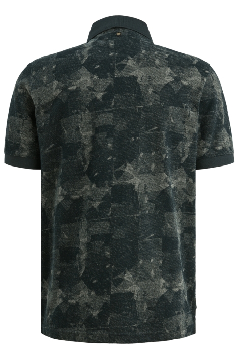 PME legend blauwe heren polo | Achteraanzicht