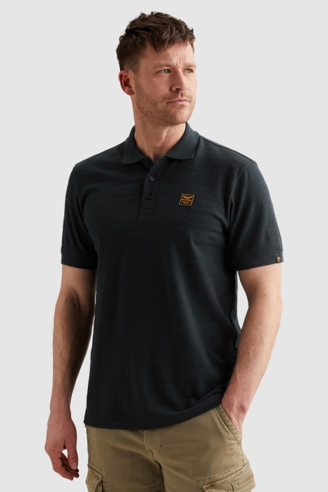 PME legend blauwe heren polo | Model vooraanzicht