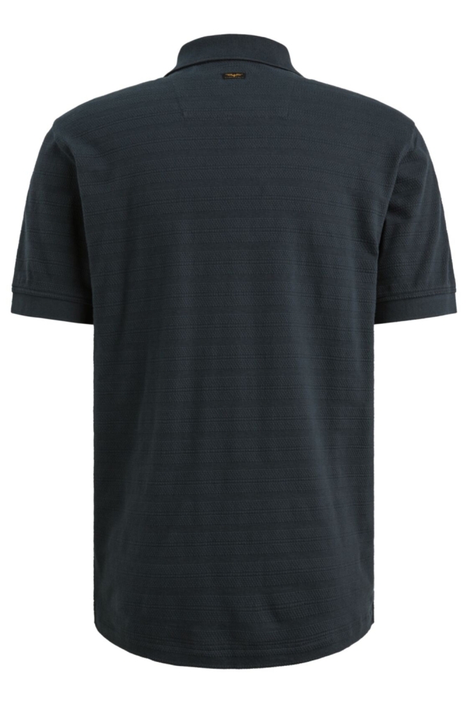 PME legend blauwe heren polo | Achteraanzicht