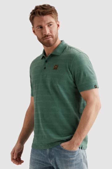 PME legend Polo POLO VAN JERSEY MET STREEPPATROON PPSS2604854 6053
