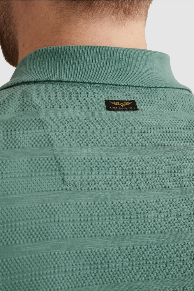 PME legend groene heren polo | Close up