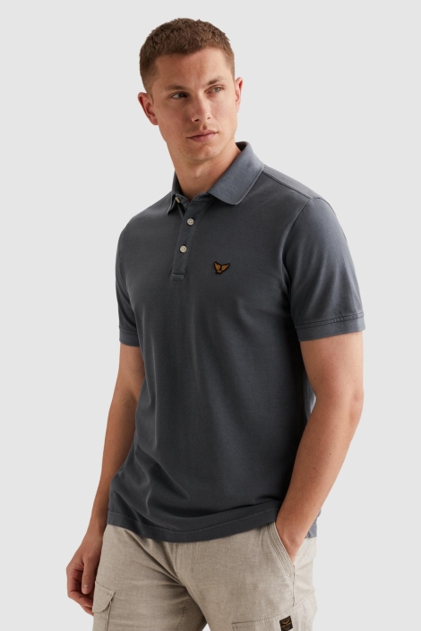 PME legend blauwe heren polo | Model vooraanzicht