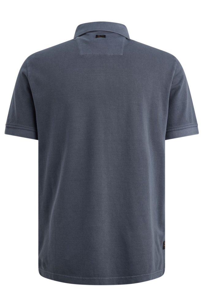 PME legend blauwe heren polo | Achteraanzicht