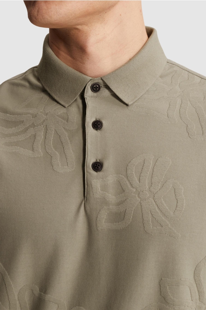 Cast Iron groene heren polo | Close up