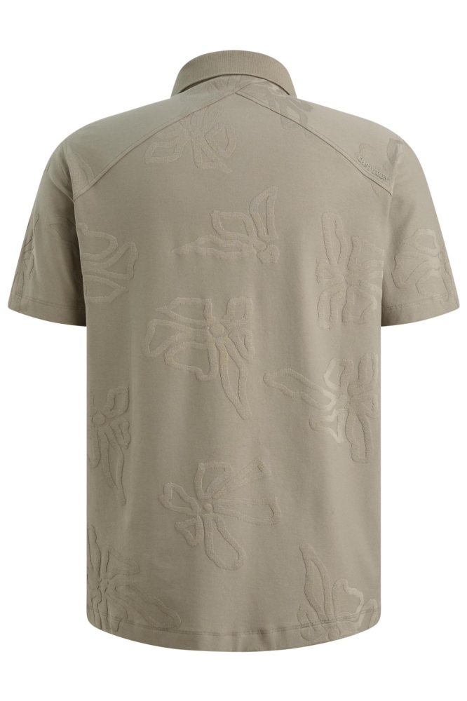 Cast Iron groene heren polo | Achteraanzicht