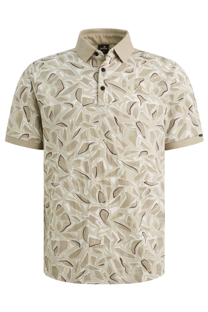Vanguard beige heren polo | Vooraanzicht