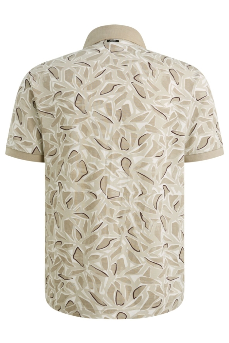 Vanguard beige heren polo | Achteraanzicht