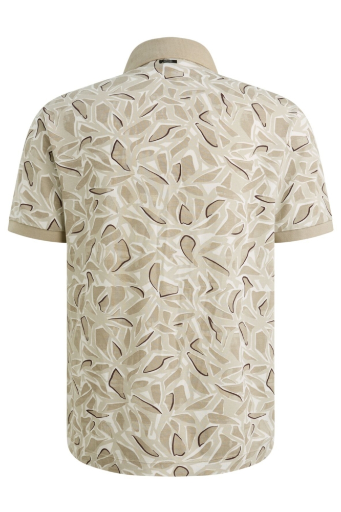 Vanguard beige heren polo | Achteraanzicht