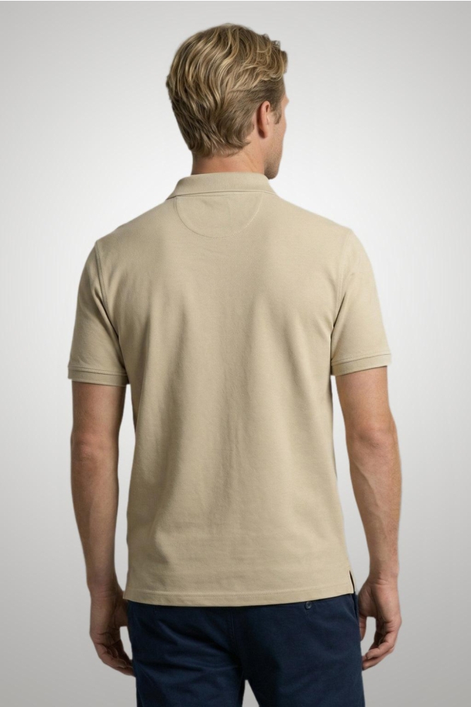 McGregor zand heren polo | Model achteraanzicht