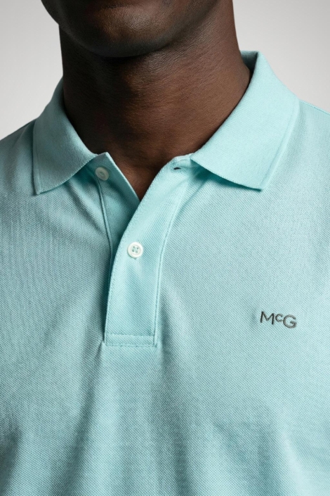 McGregor blauwe heren polo | Close up