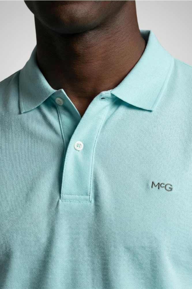 McGregor blauwe heren polo | Close up