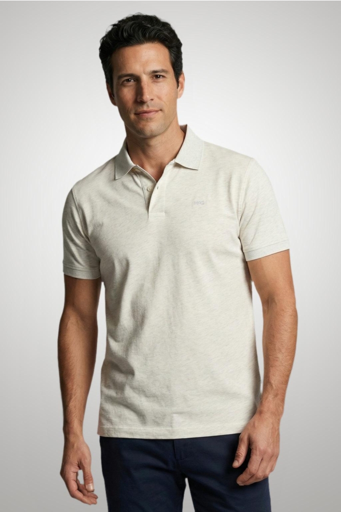McGregor grijze heren polo | Model vooraanzicht