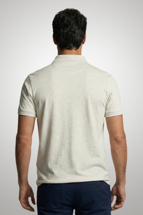 McGregor grijze heren polo | Model achteraanzicht