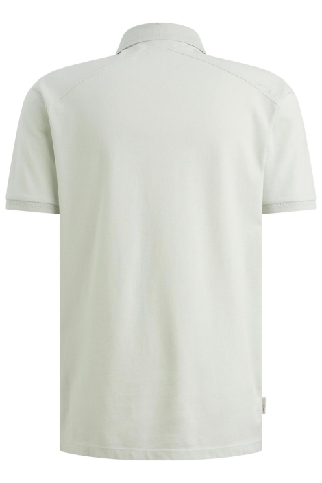 Cast Iron ecru heren polo | Achteraanzicht