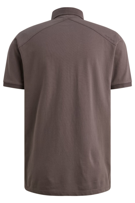 Cast Iron bordeaux heren polo | Achteraanzicht