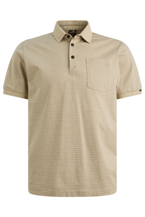 Vanguard taupe heren polo | Vooraanzicht