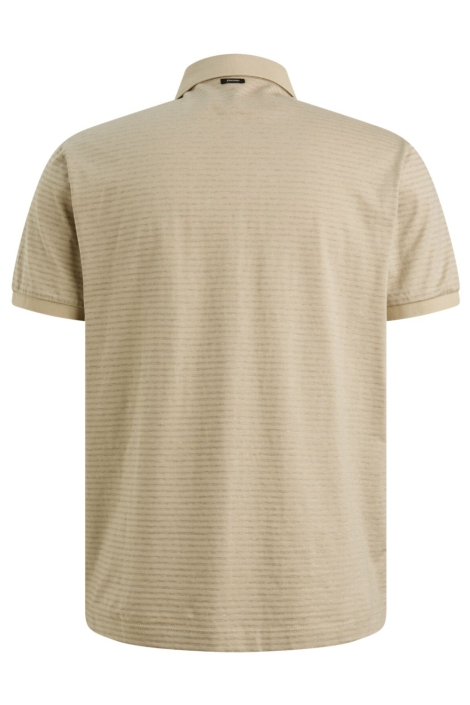Vanguard taupe heren polo | Achteraanzicht