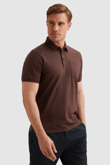 Vanguard short sleeve polo mercerised melan Bordeaux