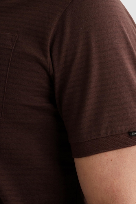 Vanguard bordeaux heren polo | Close up