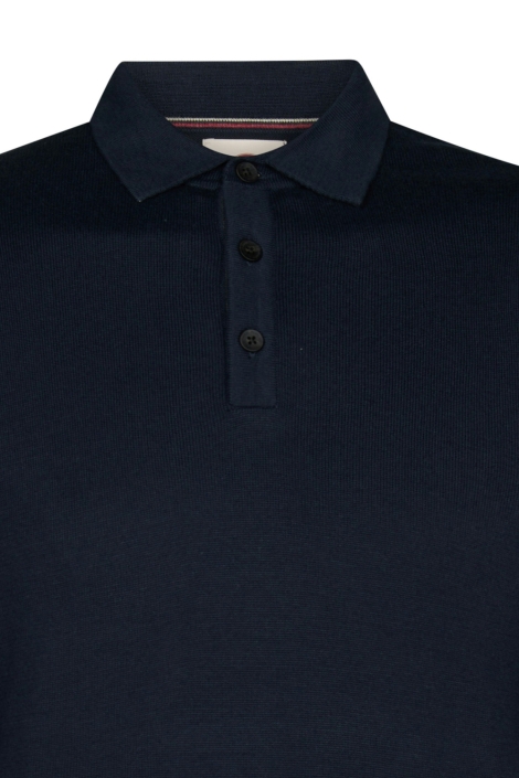 Petrol Industries blauwe heren polo | Close up